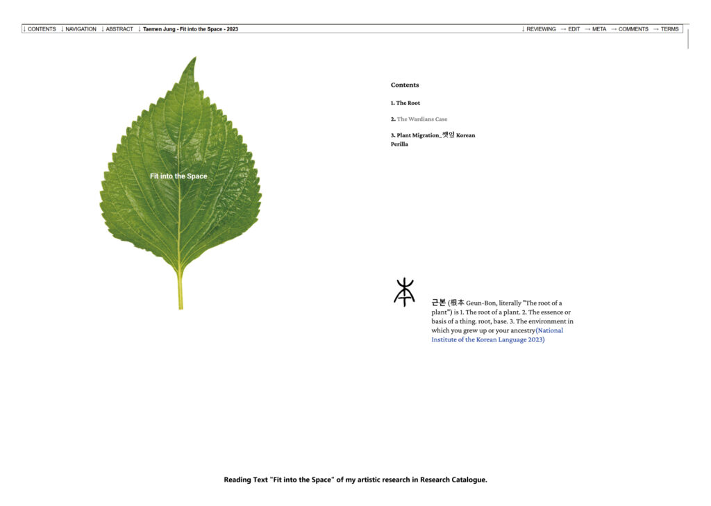 Taemen Jung research-Catalogue